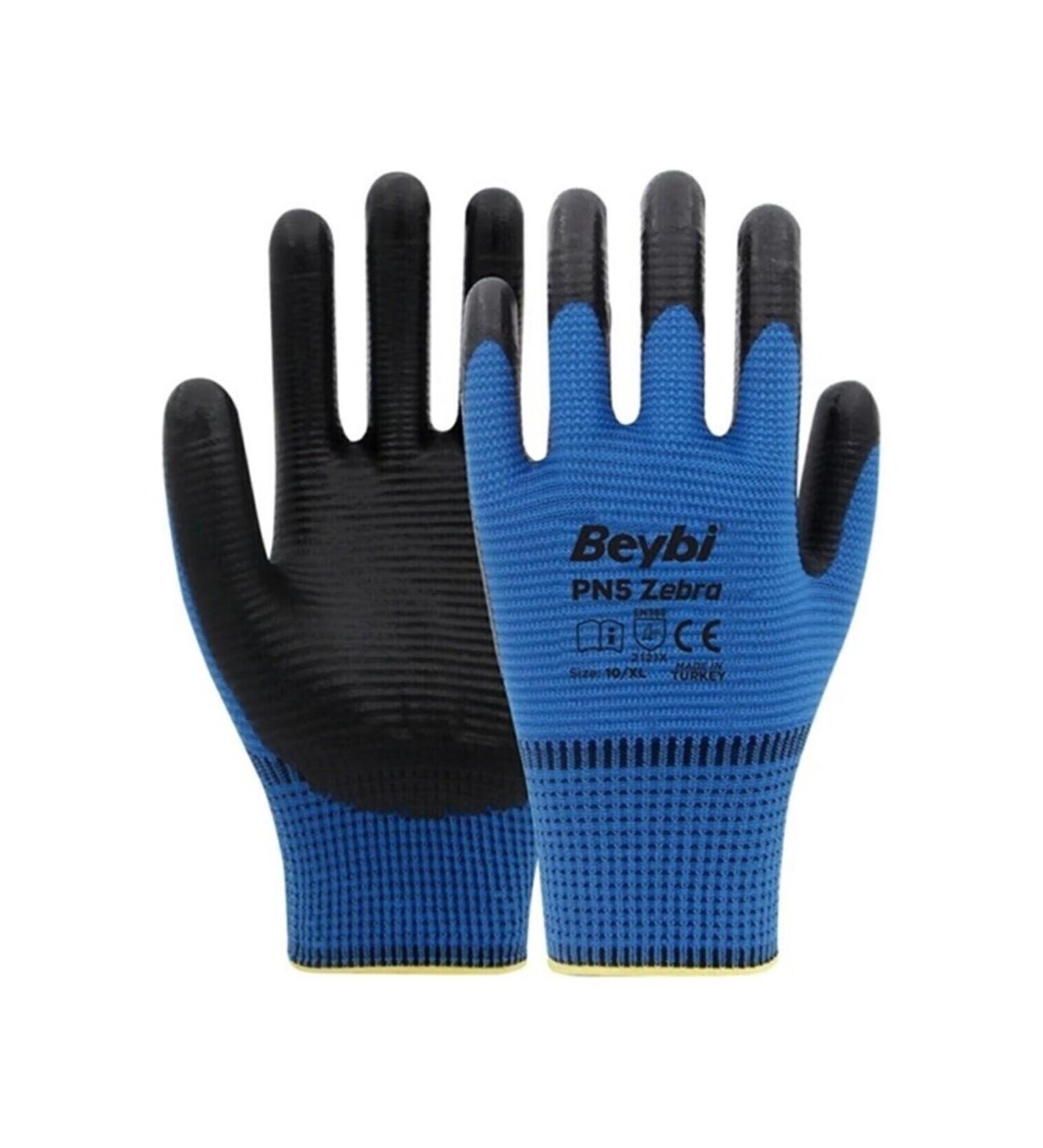 BEYBİ ELDİVEN PN5 ZEBRA MAVİ  NO:10 ( 12 ) 